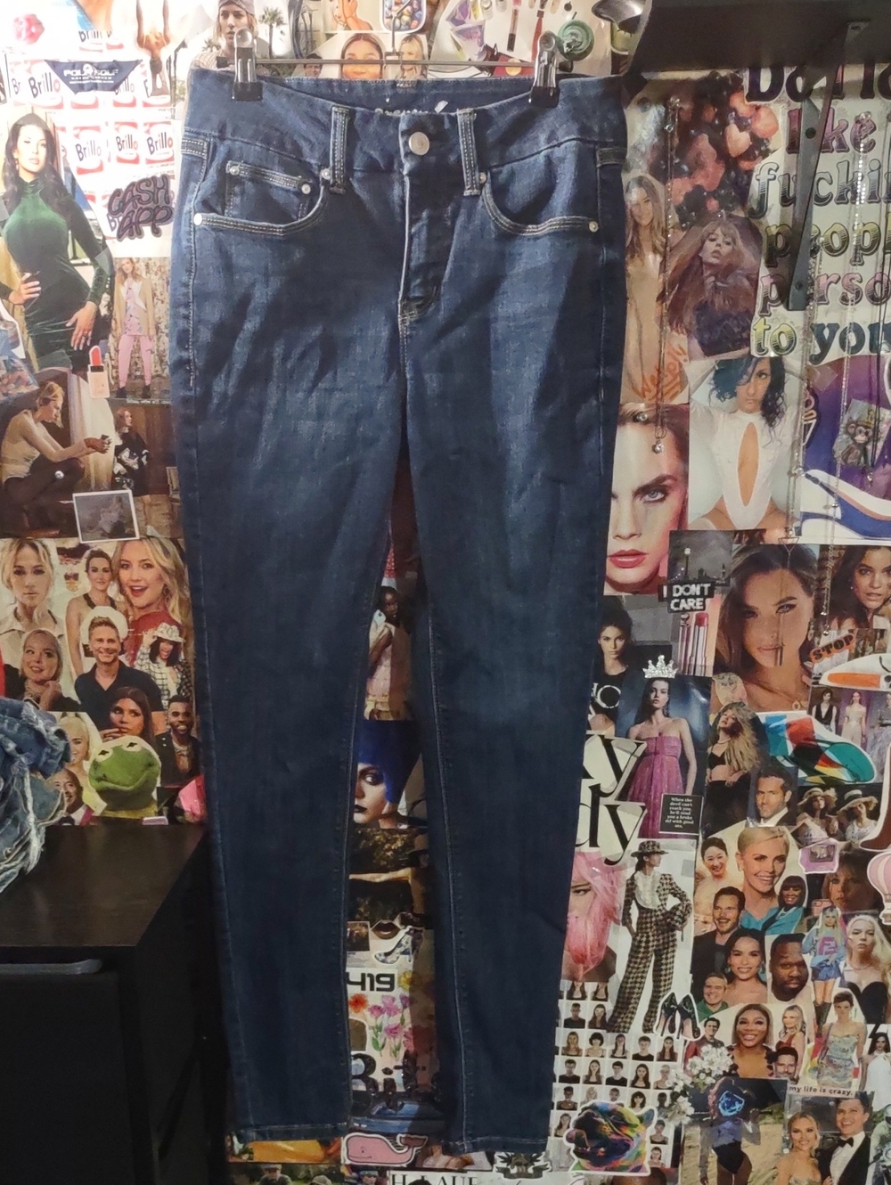 Seven7 Women's Dark Blue Skinny Jeans